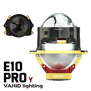 Vahid E10 Pro-Y 3.0-Inch LED Headlight Projector Lens – Ultra-Bright, Dual Reflector, Compact Design, All-Weather Performance
