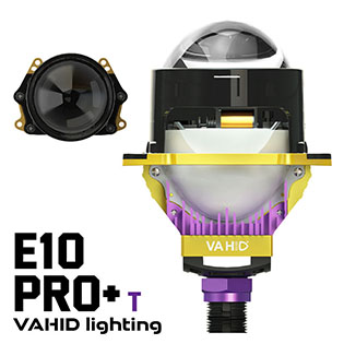 Vahid E10 Pro+ 3.0-Inch LED Headlight Projector Lens – Enhanced Brightness, Dual Reflector, Superior Heat Dissipation