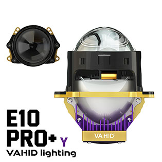 Vahid E10 Pro+ Y 3.0-Inch LED Headlight Projector Lens – Enhanced Brightness, Dual Reflector, Superior Heat Dissipation