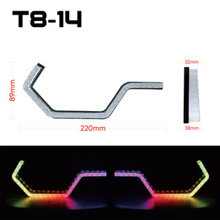 VAHID T8-14 BMW Style Angel Eyes DRL – WRGB & Amber Turn Signal Halo Lights