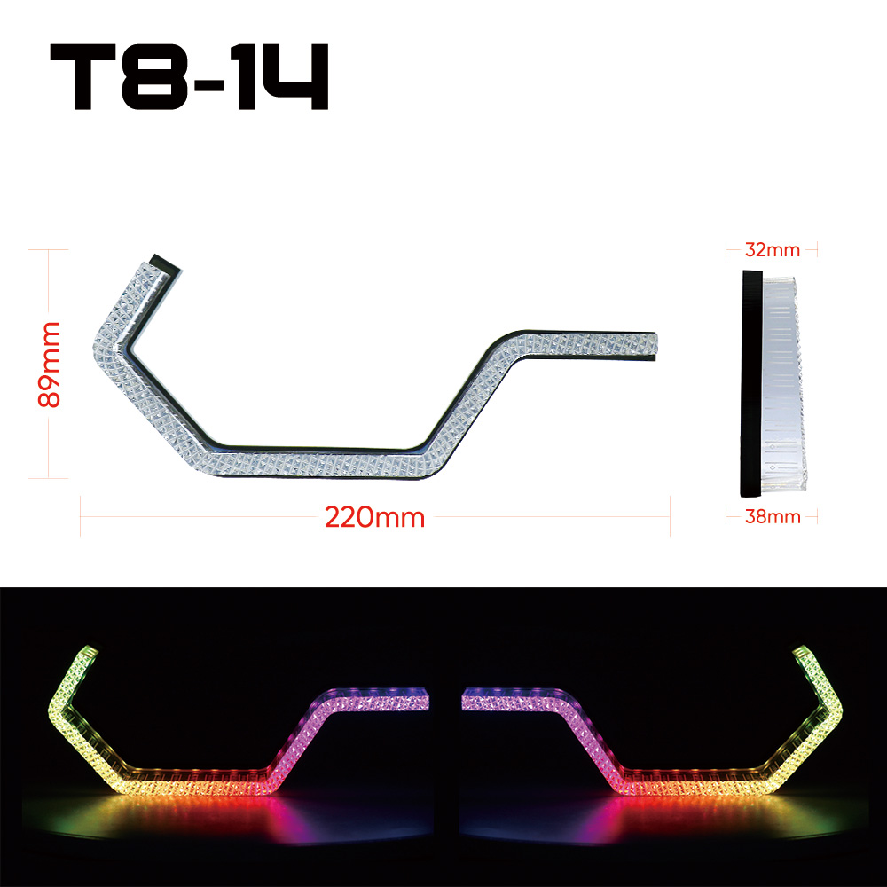 VAHID T8-14 BMW Style Angel Eyes DRL – WRGB & Amber Turn Signal Halo Lights