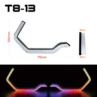 VAHID T8-13 BMW Style Angel Eyes DRL – WRGB & Amber Turn Signal Halo Lights