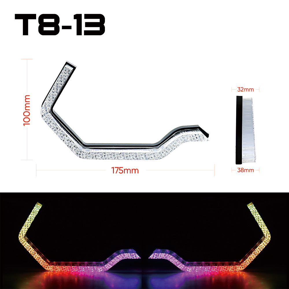 VAHID T8-13 BMW Style Angel Eyes DRL – WRGB & Amber Turn Signal Halo Lights