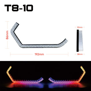 VAHID T8-10 BMW Style Angel Eyes Daytime Running Lights – WRGB & White/Amber Turn Signal Halo Lights for Headlights