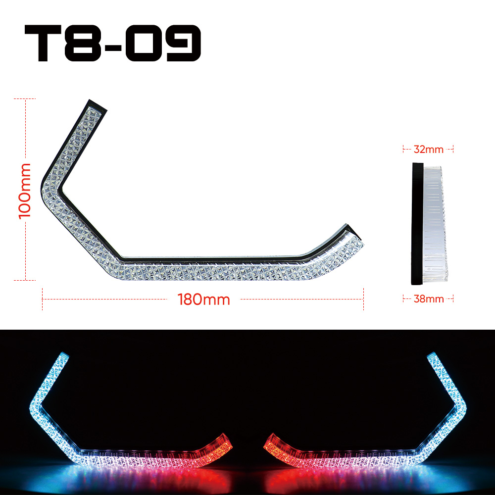 VAHID T8-09 BMW Style Angel Eyes Daytime Running Lights – WRGB & White/Amber Turn Signal Halo Lights for Headlights