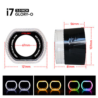 VAHID i7-O30 3.0 Inch 5D Angel Eyes BMW Inspired Shroud Halo for Headlights