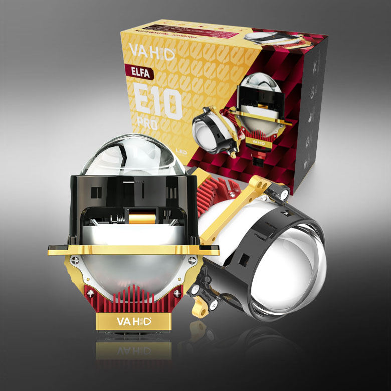 Vahid E10 Pro-Y 3.0-Inch LED Headlight Projector Lens – Ultra-Bright, Dual Reflector, Compact Design, All-Weather Performance