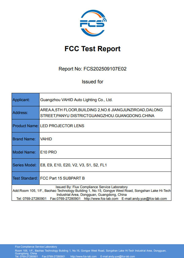 E10 PRO FCC Test Report