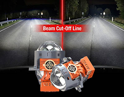 VAHID MB2 3.0 Inch Dual Bi-LED Laser Projector Lens
