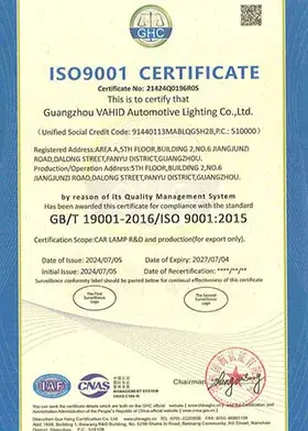 ISO9001 CERTIFICATE,Certificate No: 21424Q0196R0S,This is to certify that Guangzhou V..