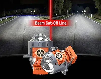 VAHID MB2 3.0 Inch Dual Bi-LED Laser Projector Lens