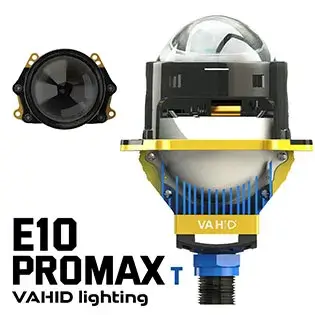 Vahid E10 Pro Max 3.0-Inch LED Headlight Projector Lens – Maximum Brightness, Triple Reflector, High-Performance Cooling System