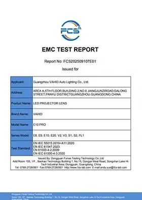 E10 PRO EMC TEST REPORT
