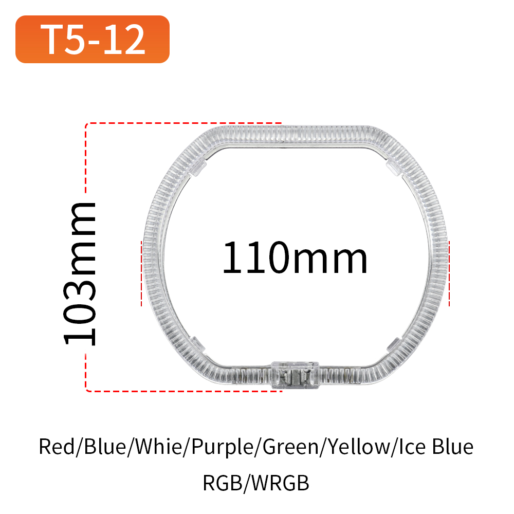 Rectangular Angel Eyes T5-12    White/Yellow
