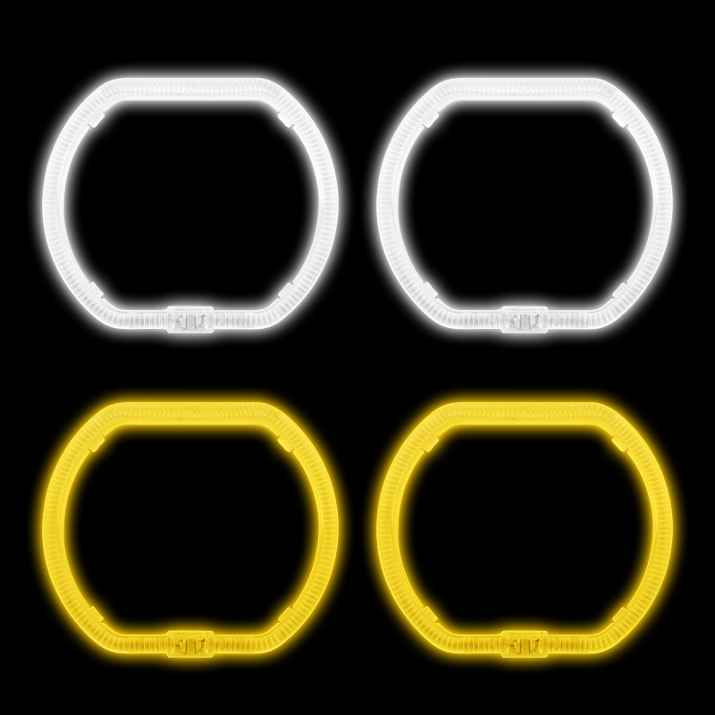 Rectangular Angel Eyes T5-12    White/Yellow
