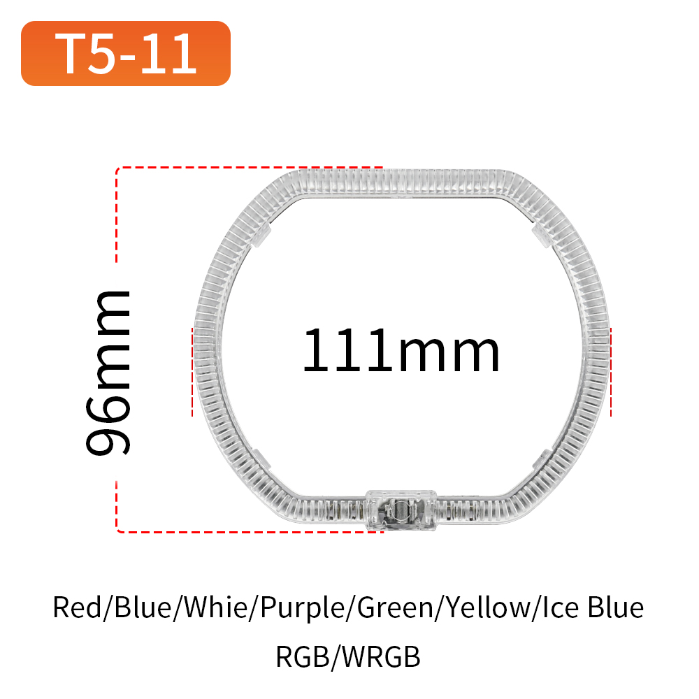 Rectangular Angel Eyes T5-11    White/Yellow