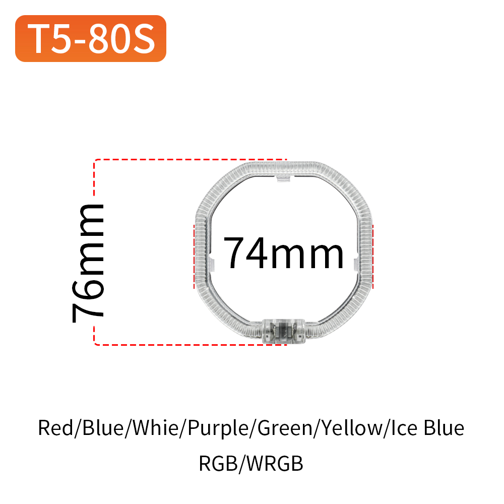 Octagonal Angel Eyes T5-80S  White/Yellow