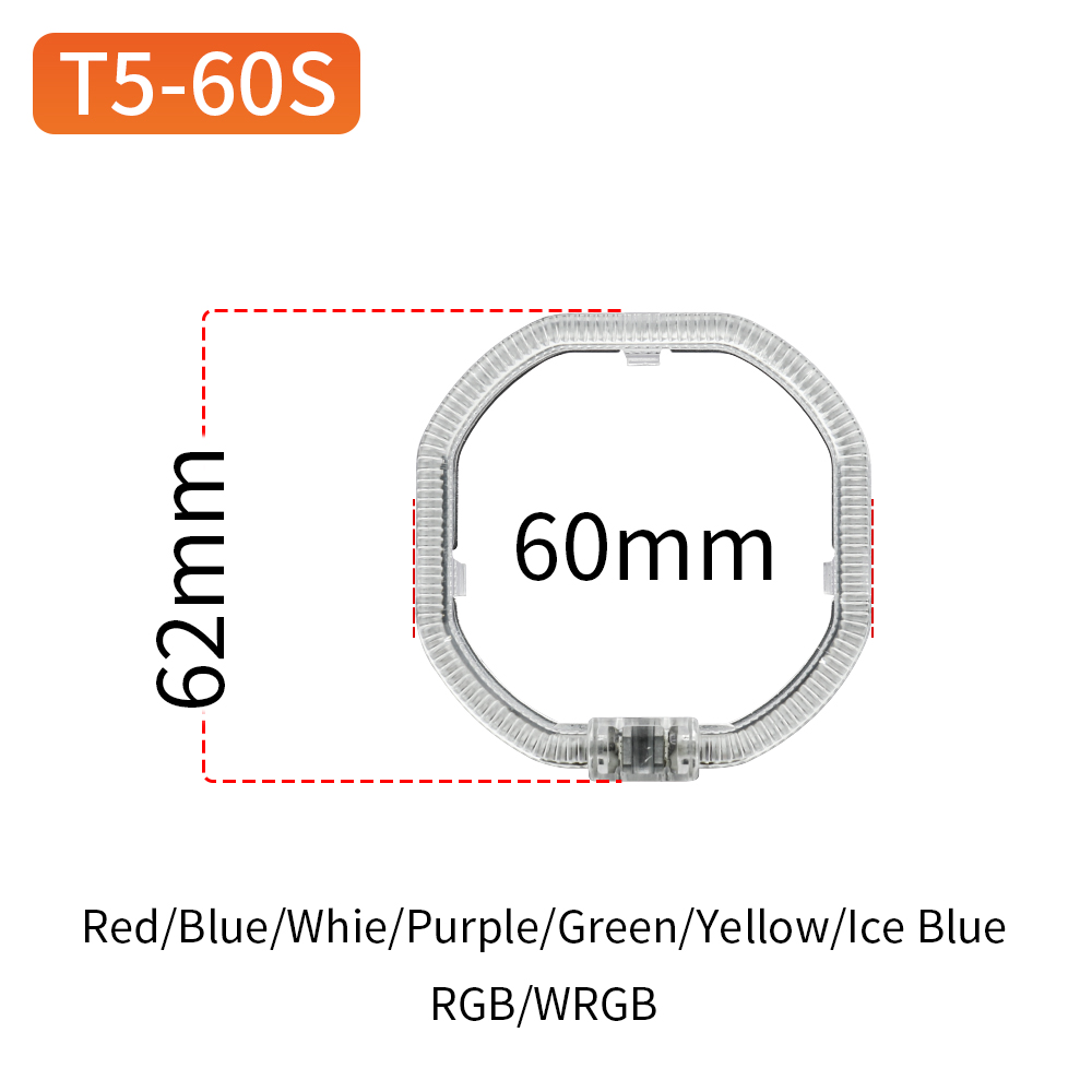 Octagonal Angel Eyes T5-60S  White/Yellow