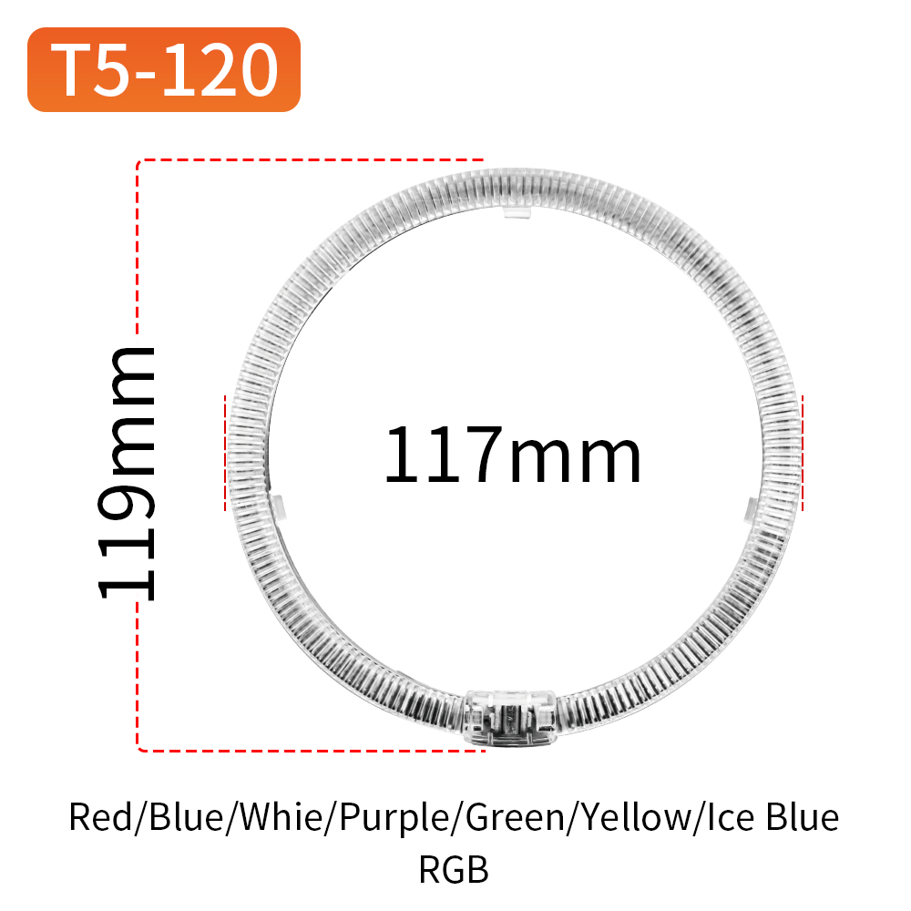 Round Angel Eyes T5-120 White/Yellow