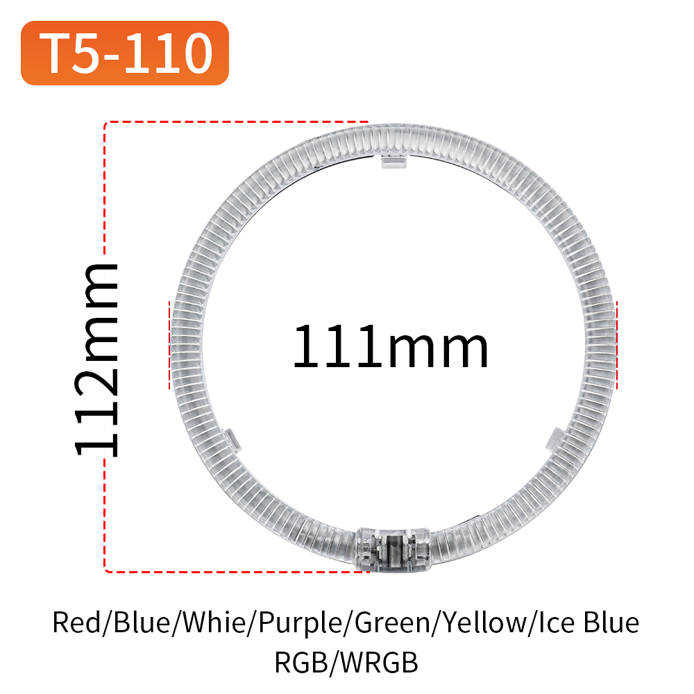 Round Angel Eyes T5-110 White/Yellow