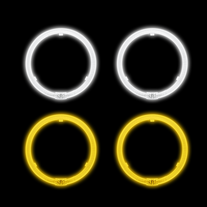 Round Angel Eyes T5-110 White/Yellow