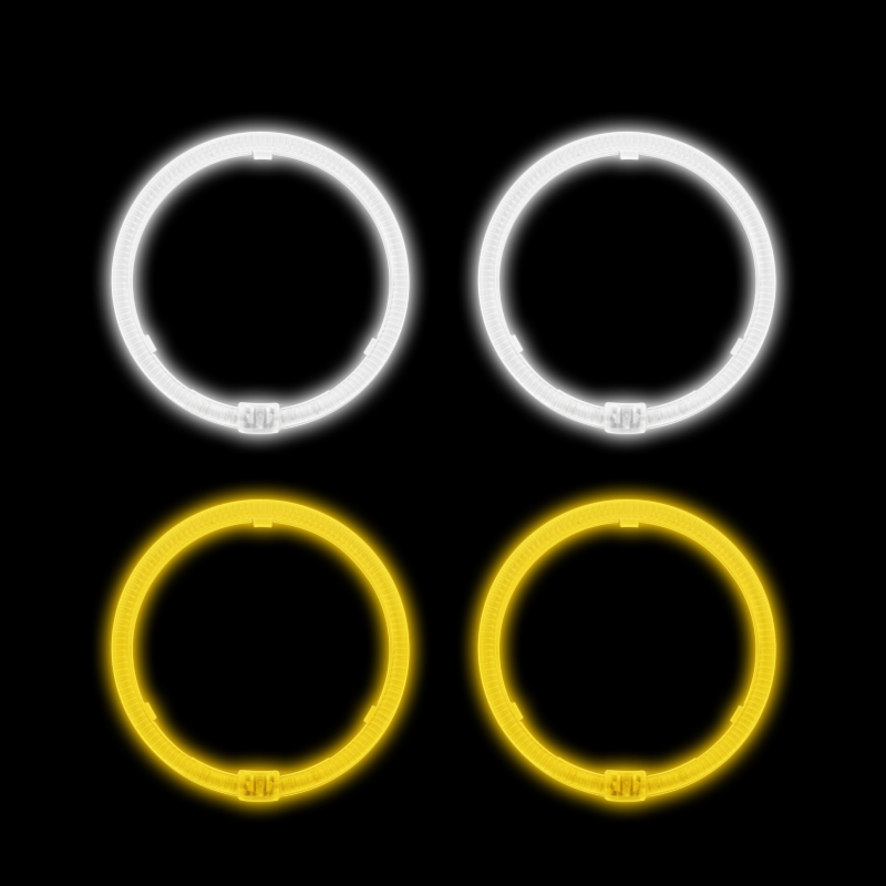 Round Angel Eyes T5-93 White/Yellow