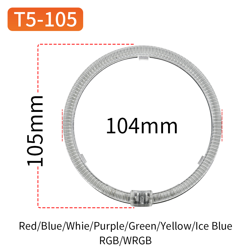 Round Angel Eyes T5-105 White/Yellow