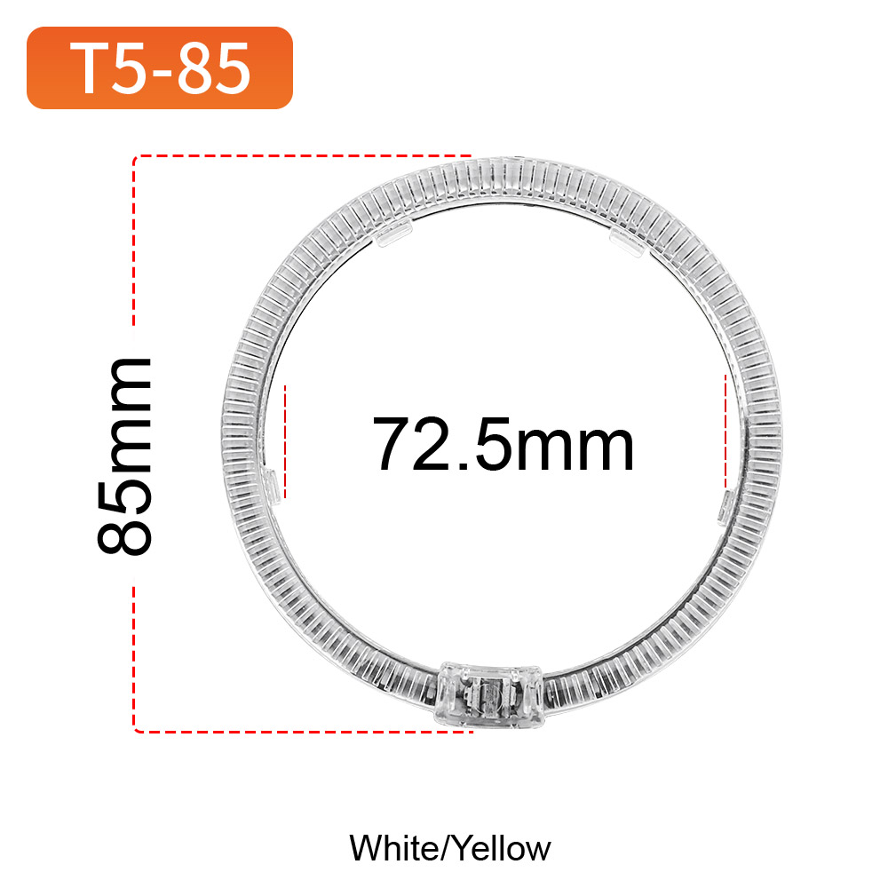 Round Angel Eyes T5-85 White/Yellow