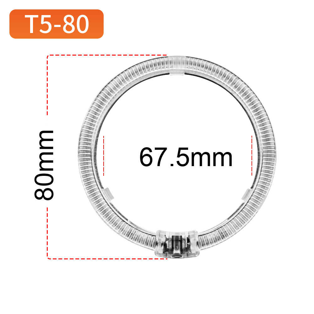 Round Angel Eyes T5-80 White/Yellow