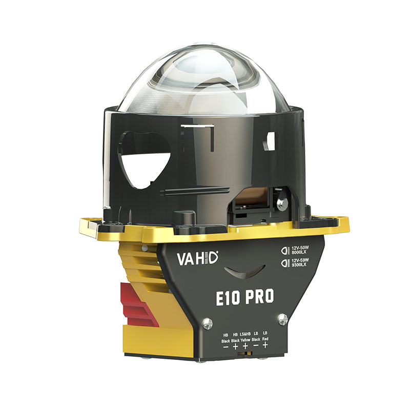 Vahid E10 Pro-Y 3.0-Inch LED Headlight Projector Lens – Ultra-Bright, Dual Reflector, Compact Design, All-Weather Performance