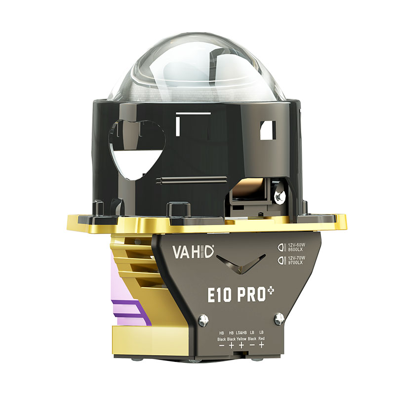 Vahid E10 Pro+ Y 3.0-Inch LED Headlight Projector Lens – Enhanced Brightness, Dual Reflector, Superior Heat Dissipation