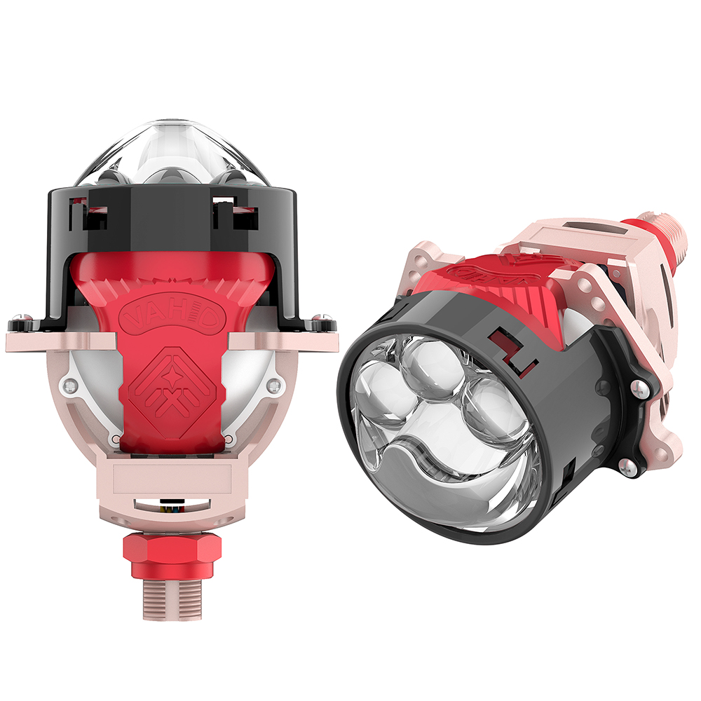 VAHID V2 3.0 Inches Bi-LED Projector for Headlight Retrofit and Upgrade, 3 Laser lenses, VAHID Brand.