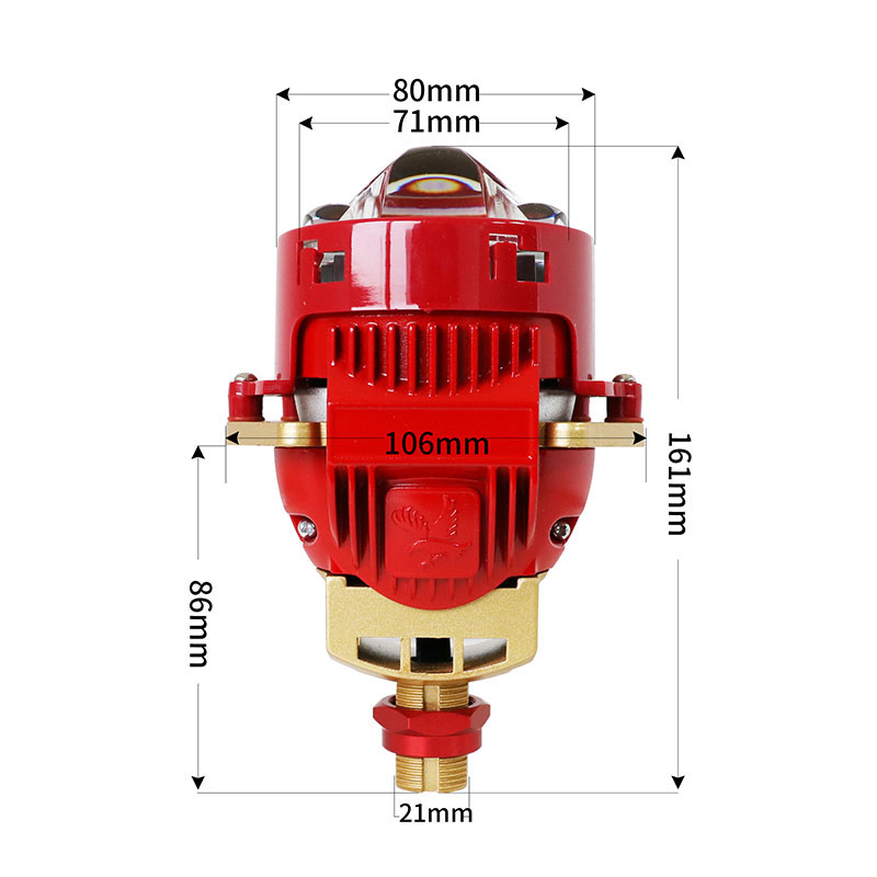 VAHID E30 3.0 Inches Double Lasers Bi-LED Projector Lenses, Headlight Retrofit Projector Lenses
