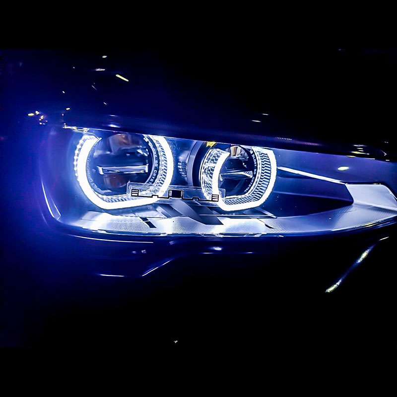 VAHID i8-U30 3.0 Inch 5D Angel Eyes Shrouds with Halo for Headlight Retrofit