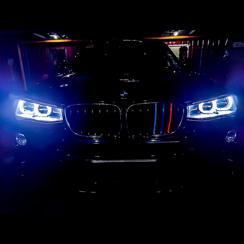 VAHID i8-U30 3.0 Inch 5D Angel Eyes Shrouds with Halo for Headlight Retrofit