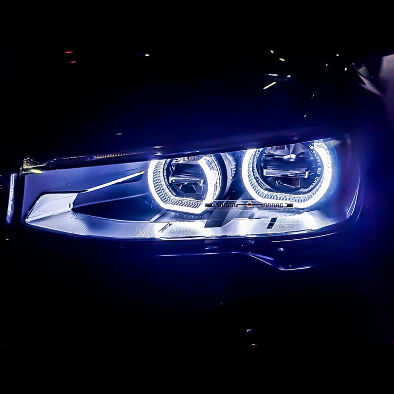 VAHID i8-U30 3.0 Inch 5D Angel Eyes Shrouds with Halo for Headlight Retrofit