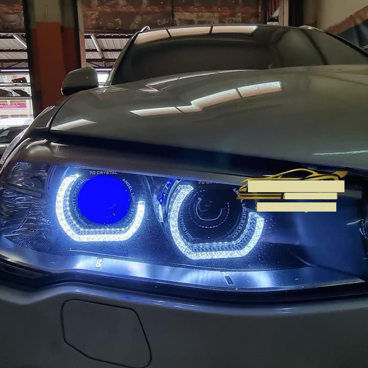 VAHID i8-L 2.5 Inch 5D Angel Eyes BMW Inspired Halo with L Shape Halo for Headlight Custom