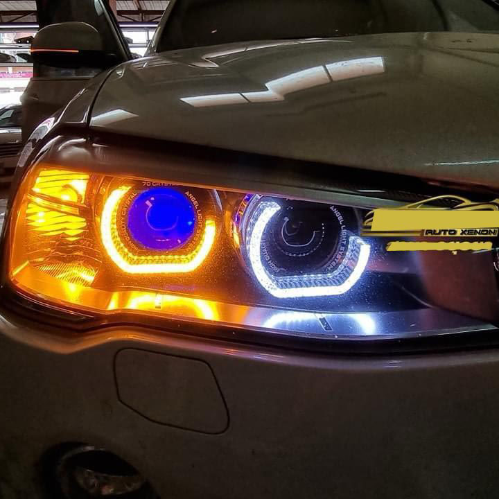 VAHID i8-L 2.5 Inch 5D Angel Eyes BMW Inspired Halo with L Shape Halo for Headlight Custom