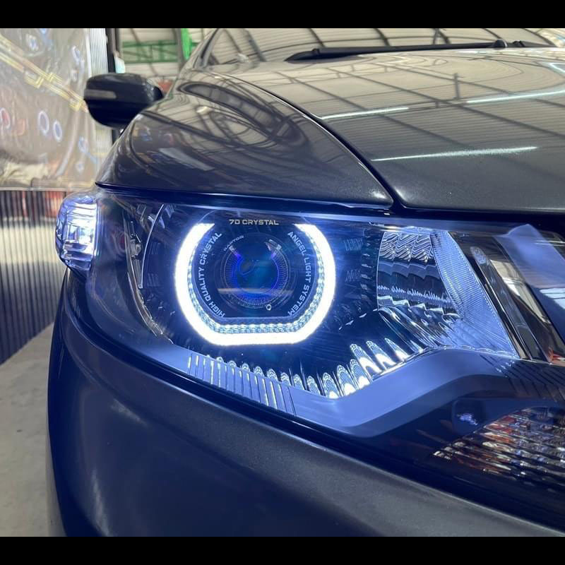 VAHID 3.0 Inch 5D Shroud Angel Eyes with U Shape Halo for Headlight Custom