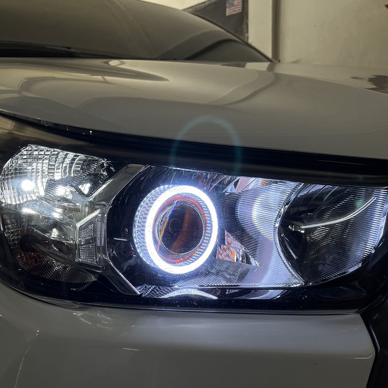 VAHID i5-100 5D Angel Eyes – 3.0 Inches Projector Shrouds with Halo Lights