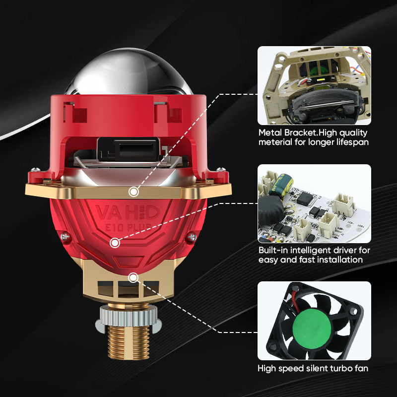  E10 Plus 3.0 Inch LED Headlight Lens Left-hand /Drive Right-hand Drive