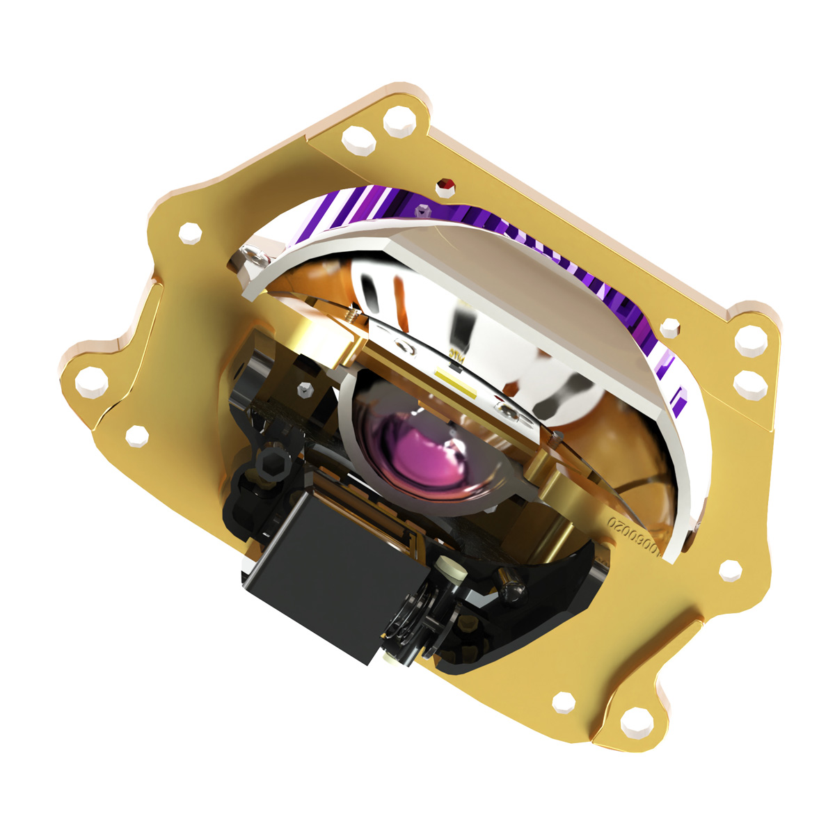 Vahid E10 Pro+ Y 3.0-Inch LED Headlight Projector Lens – Enhanced Brightness, Dual Reflector, Superior Heat Dissipation
