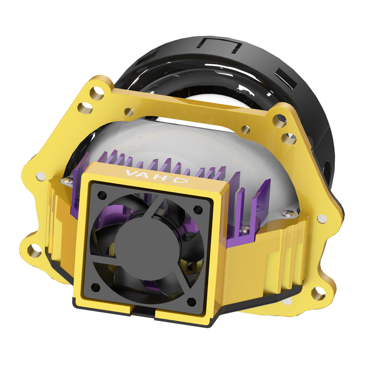 Vahid E10 Pro+ Y 3.0-Inch LED Headlight Projector Lens – Enhanced Brightness, Dual Reflector, Superior Heat Dissipation