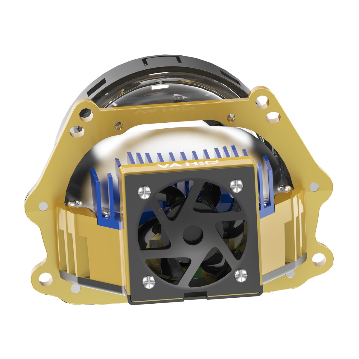 Vahid E10 Pro Max-Y 3.0-Inch LED Headlight Projector Lens – Maximum Brightness, Triple Reflector, High-Performance Cooling System