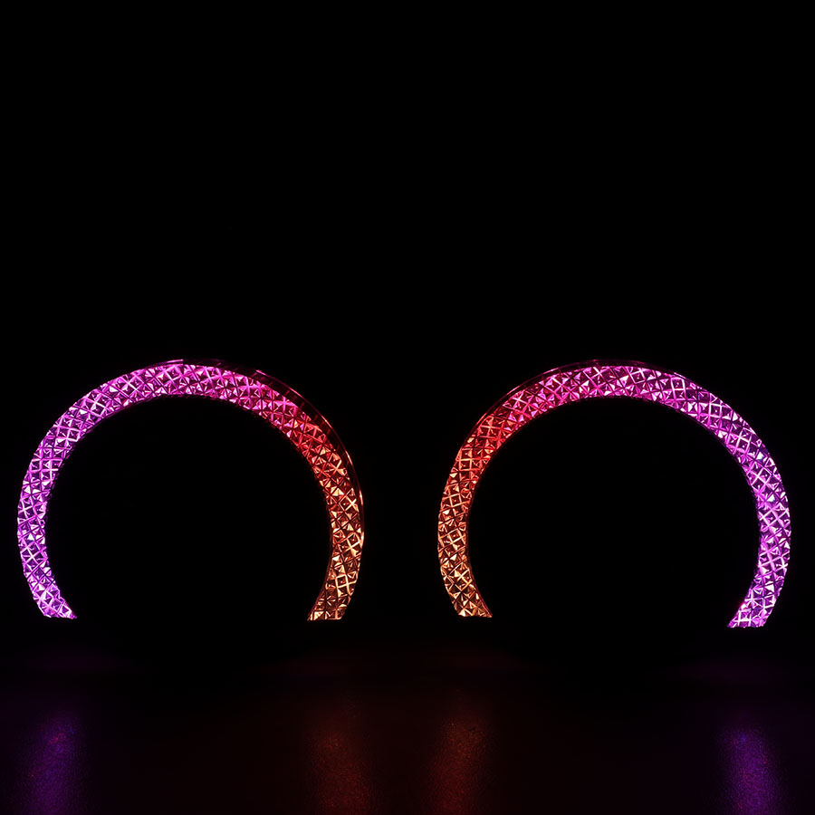VAHID i9-C25 5D Shrouds Angel Eyes RGB Halo for Headlights DIY Retrofit Kit