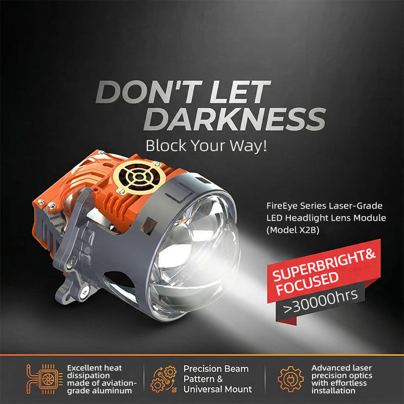 VAHID X2B Bi-LED Projector Lens for Automotive Headlight Retrofit