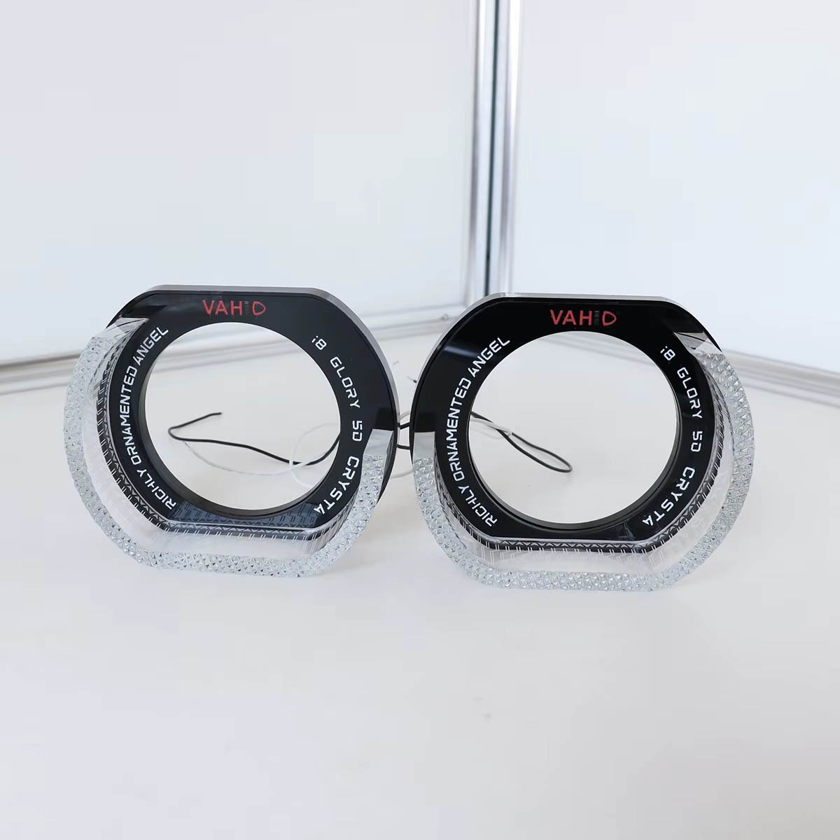 VAHID i8-L 2.5 Inch 5D Angel Eyes BMW Inspired Halo with L Shape Halo for Headlight Custom