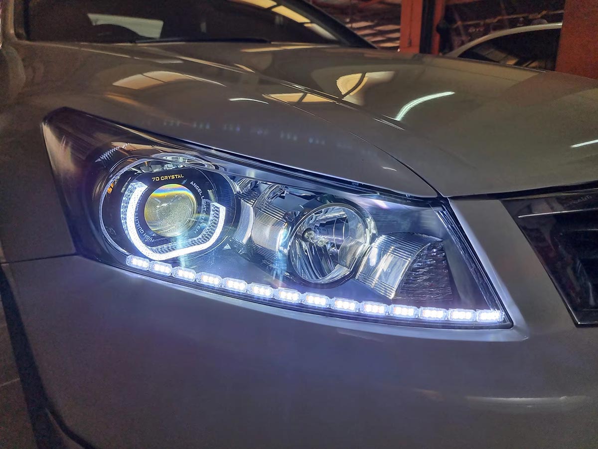 DRL：VAHID T280 Crystal LED DRL Tear Light White Amber Sequential Turn Signal for Car Headlights