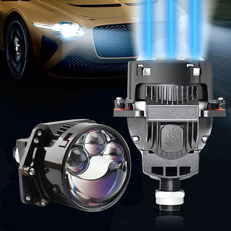 VAHID E31 LED Headlight Projector with 3 Lasers, 12V and 24 V Available, 6000K, 3.0 Inches
